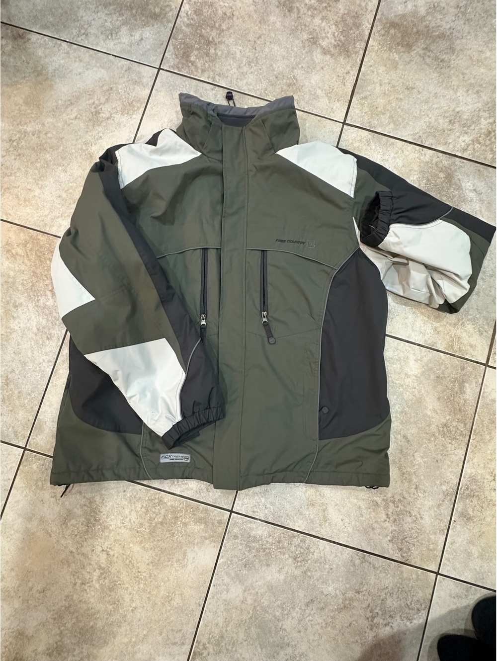 Free Country Men's XX-Large Polyester Ski Jacket in Olive Green